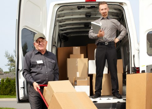 Man with van moving furniture for a flat in Wandsworth