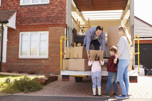 House moving team planning a removal in Wandsworth residential street
