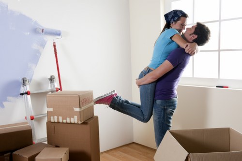 Furniture being protected during a local move in Wandsworth