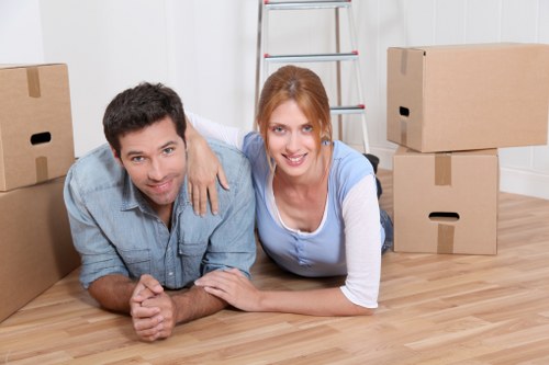 Unpacking boxes in a new Wandsworth property