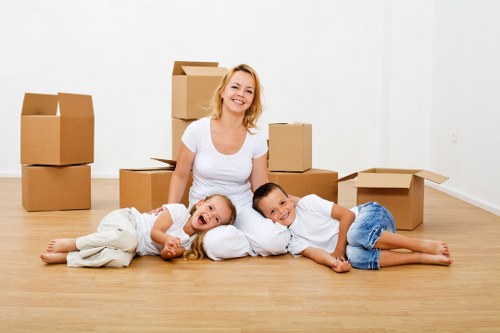 Man and van team handling items during a scheduled move