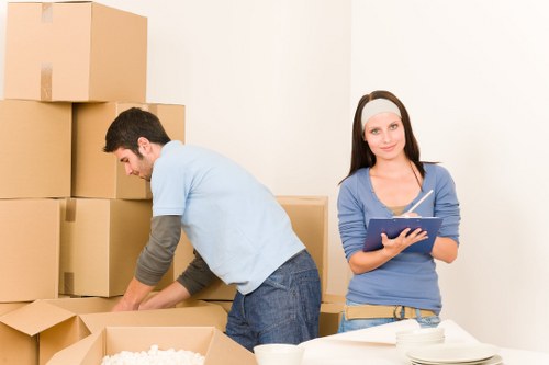Family home moving preparation with boxes and furniture for a Wandsworth relocation