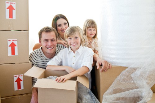 Wandsworth moving service loading items near residential flats