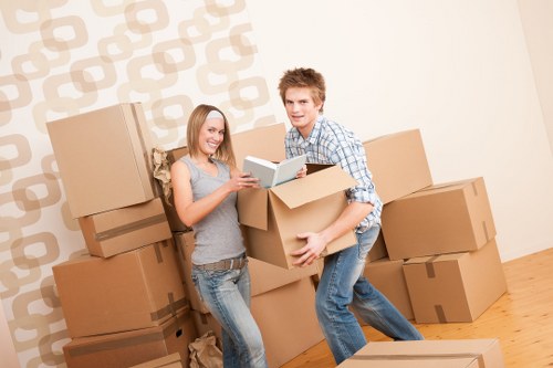 Wandsworth removals service loading boxes and furniture into a van